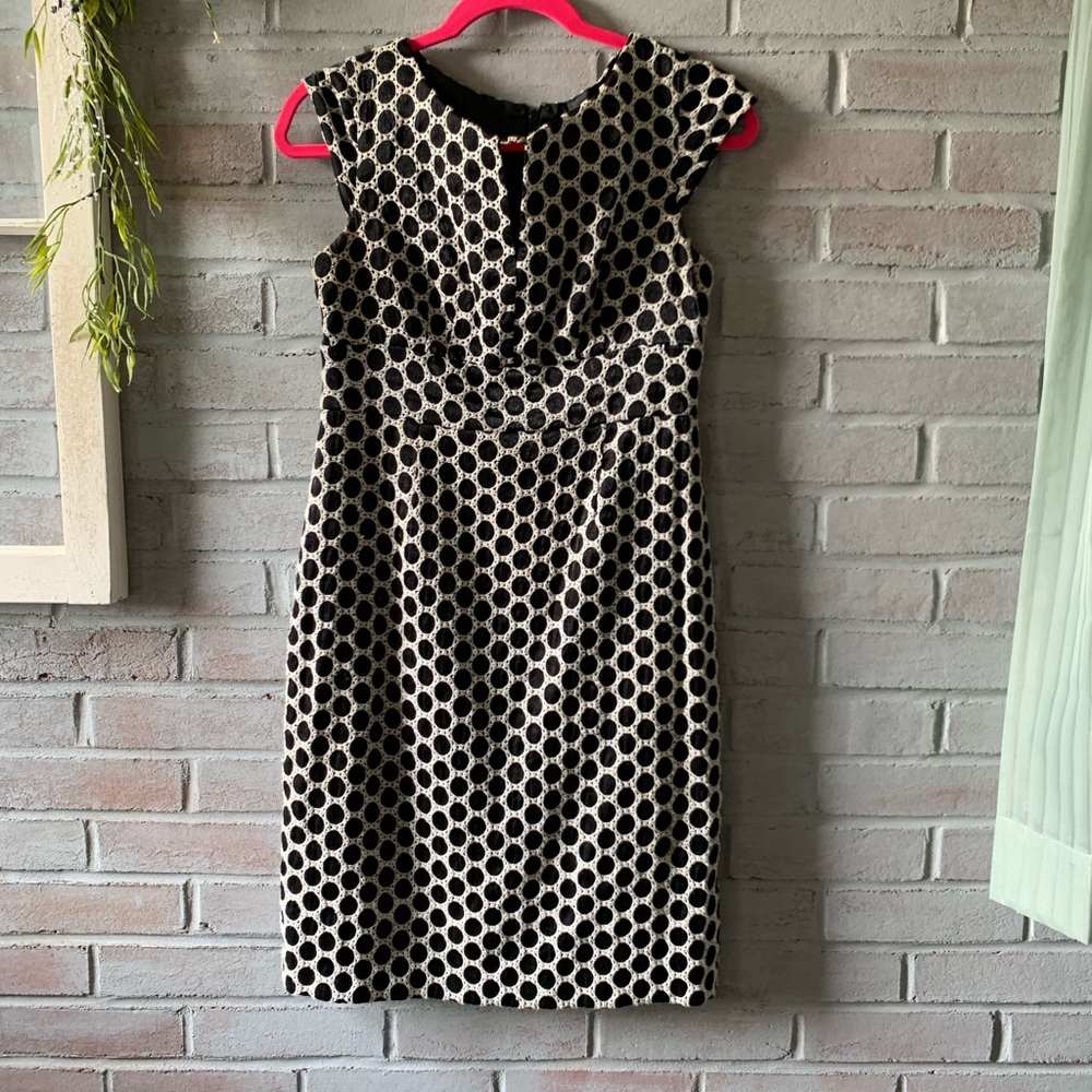 Liz Claiborne Black And White Dress, 8 petite.